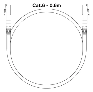 Waterguard+ Kabel Cat.6 2xRJ45, 600 mm