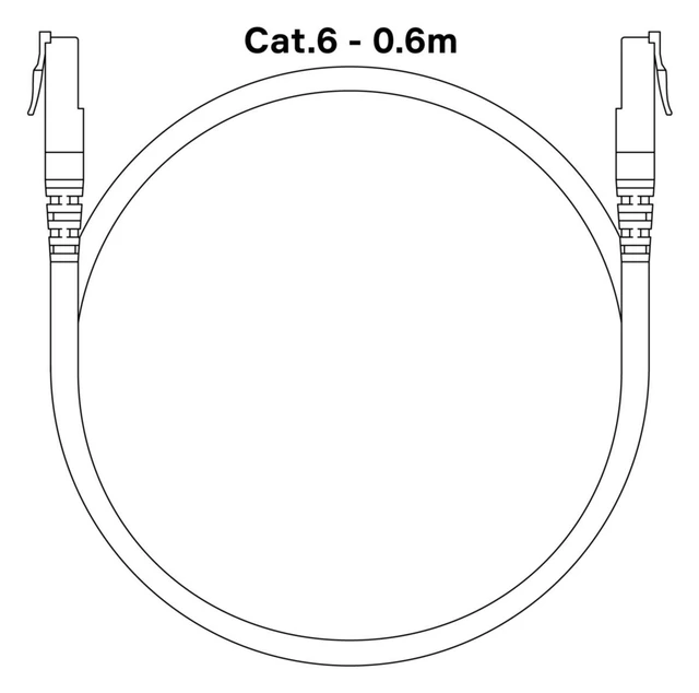 Waterguard+ Kabel Cat.6 2xRJ45, 600 mm 